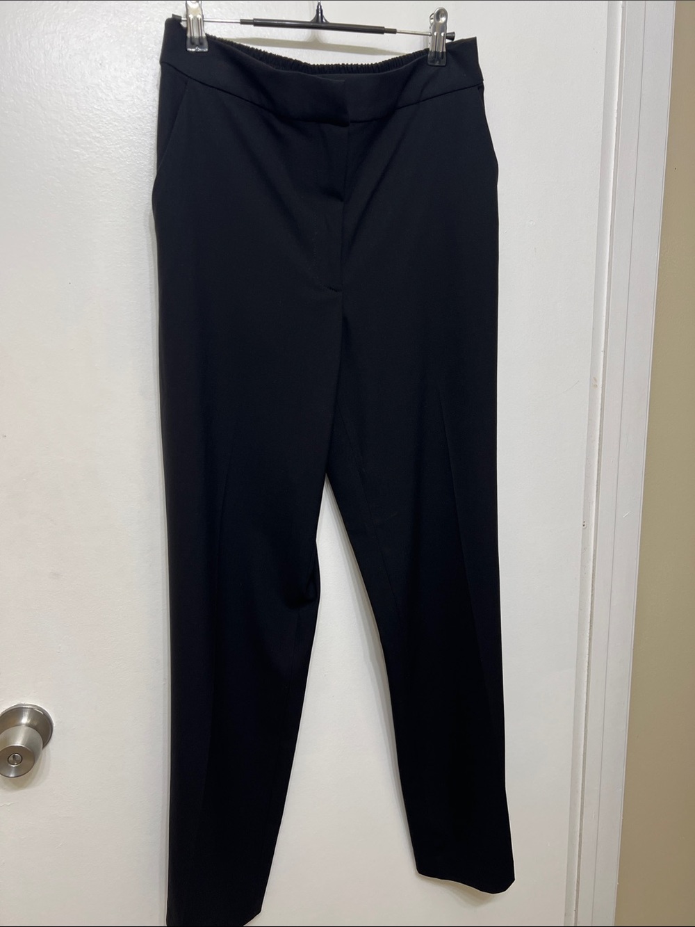 Nordstrom Black Pull-On Tapered Trousers